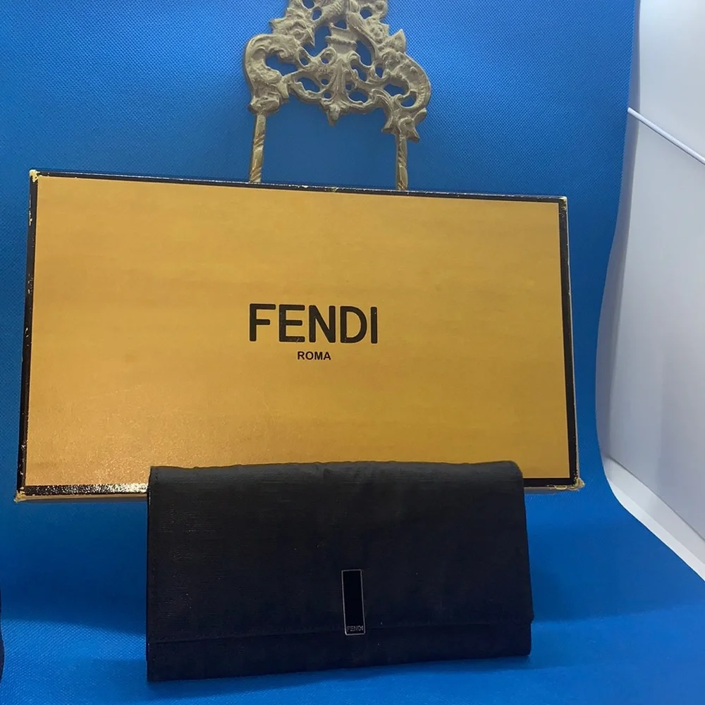 Vintage FENDI‎ Zucca canvas & leather Authentic serial #’s